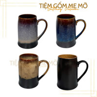 Cốc ly uống bia có quai gốm sứ Bát Tràng