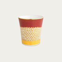 Cốc (ly) uống nước, uống trà (kanoko shibori - Đỏ) 350ml sứ trắng cao cấp Nhật Bản | Atehaka 1687-1J - T2181