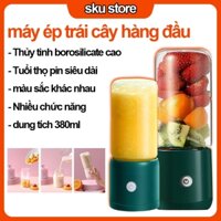 Cốc Máy ép trái cây mini cầm tay có thể sạc lại,Máy xay sinh tố cầm tay dung tích 380ml