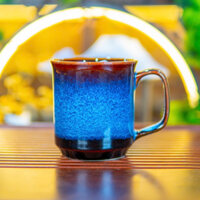 Cốc men hoả biến dung tích 230ml có quai - Gốm Sứ Bát Tràng