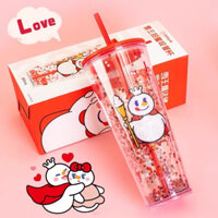 cốc mixue kèm ống hút