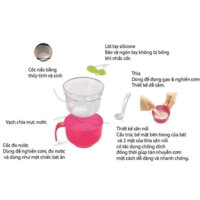 Cốc nấu cháo và cơm nát trong nồi cơm điện Richell Nhật Bản