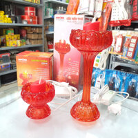 Cốc nến thờ đèn thờ điện hoa sen thân thấp thân cao SOPOKA