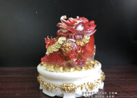 Cóc Ngậm Tiền Bằng Đá Đỏ Màu Khoáng CNT-012