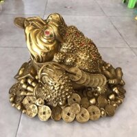Cóc ngậm tiền Thiềm thừ 3 chân ngậm tiên hút tài lộc chiêu tài vật phẩm phong thuỷ bằng đồng