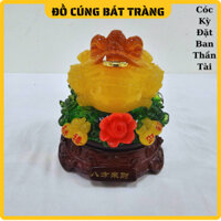 Cóc Ngậm Tiền Thiềm Thừ Hồ Lô Phong Thủy ,Tỳ Hưu Hồ Lô Xoay 360 Độ Đặt Ban Thần Tài, Thổ Địa