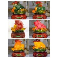 cóc ngậm tiền vàng thiền thừ tỳ hưu ngọc đế xoay linh vật phong thuỷ chiêu tài hút lộc bàn thờ thần tài thổ địa thờ cúng