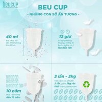 cốc nguyệt san BeU cup- silicon y tế của đức