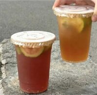 Cốc Nhựa Dùng Một Lần Có Nắp 400Ml Dung Tích PET 14Oz PP Cup Bia Sữa Rượu&Đồ Uống Khác Cup Nước Ép Trái Cây