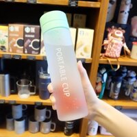 Cốc Nhựa Dung Tích Cốc Nam Giới Và Phụ Nữ Đơn Giản Sen Di Động Cặp Đôi Thể Thao Tươi Cốc Sinh Viên Hàn Quốc Phiên Bản Củ