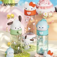 Cốc nhựa KANNERT Cinnamoroll, Chai nước Sanrio Melody 500ml, Cốc nước hoạt hình Kawaii Hello Kitty cầm tay
