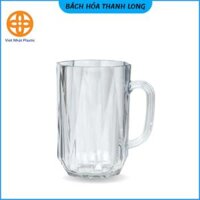 Cốc Nhựa PP Kim Cương Có Quai Uống Bia, Sinh Tố Dung Tích 550ml – Nội thất gia dụng