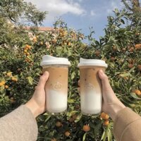 Cốc nhựa trong suốt Apple 355ml, cốc cà phê có nắp, có thể chèn ống hút