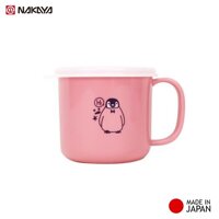 Cốc nhựa uống nước  Nakaya 200ml có nắp silicon mềm - Nội địa Nhật Bản - Hồng  Pink