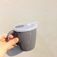 Cốc nhựa uống nước nắp mềm Yamada G&amp;B 300ml có chỗ cắm ống hút tiện lợi- Hàng nội địa Nhật Bản - Xám  Gray - 1 chiếc