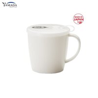 Cốc nhựa uống nước nắp mềm Yamada G&amp;B 300ml có chỗ cắm ống hút tiện lợi- Hàng nội địa Nhật Bản - Trắng  White - 1 chiếc