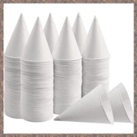 Cốc Nón Giấy Trắng, Cốc Nón Tuyết, Cốc Giấy Nón Chống Rò Rỉ Cho Slush, Đá Cạo, Nước 200 Chiếc