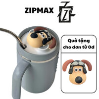 Cốc nước giữ nhiệt chất liệu inox 304 có tay cầm tặng kèm cọ, cốc giữ nhiệt inox dung tích 500ml có ống hút_ ZIPMAX