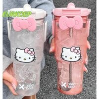 Cốc nước MAILE Hello Kitty, Chai nước giải khát hoạt hình bằng nhựa, Cốc rơm thể thao di động dung tích lớn Sanrio