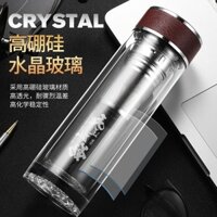 Cốc Nước Nam Hai Lớp Cách Nhiệt Cốc Thủy Tinh Trà Chịu Nhiệt Trà Tách Nước Dày Di Động Lọc Cốc Thủy Tinh