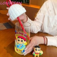 Cốc nước ống hút LONGPEAN Kính sinh viên tiện lợi