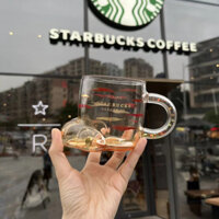 Cốc nước Starbucks 2022 hình chân hổ thủy tinh hình con hổ chân silicone đế lót ly 440ML cốc dung tích lớn