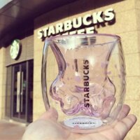 Cốc Nước Starbucks Thiết Kế Chân Mèo Hoạt Hình Dễ Thương