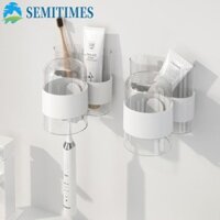 Cốc nước súc miệng phòng tắm LUNAEDGE, Bộ giá đựng bàn chải đánh răng treo tường không cần khoan, treo đa chức năng tiết kiệm không gian Cốc giặt Bộ giữ cốc đánh răng Máy cạo râu