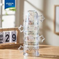 Cốc nước thủy tinh bầu trời đầy sao quà tặng sáng tạo bộ thủy tinh xếp chồng cao cấp