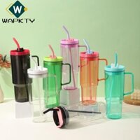Cốc Nước WAPKTY, Nhựa Có Tay Cầm Ống Hút, Quà Tặng Dung Tích Lớn 40oz / 1200ml Có Nắp Và Ống Hút Bình Nước Thể Thao