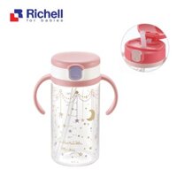 Cốc ống hút (hồng) 320ml Richell RC41032