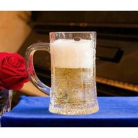 Cốc pha lê uống bia cao cấp Bohemia 500ml hoa văn mài M57