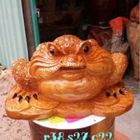 Cóc phong thủy gỗ cà te gõ đỏ. KT trên hình