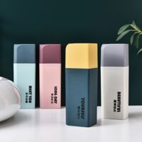Cốc rửa du lịch đơn giản Hộp lưu trữ bàn chải đánh răng di động Bàn chải đánh răng đa chức năng Cốc bàn chải đánh răng Hộp đựng nước súc miệng-Đổi tiếng v Thời trang