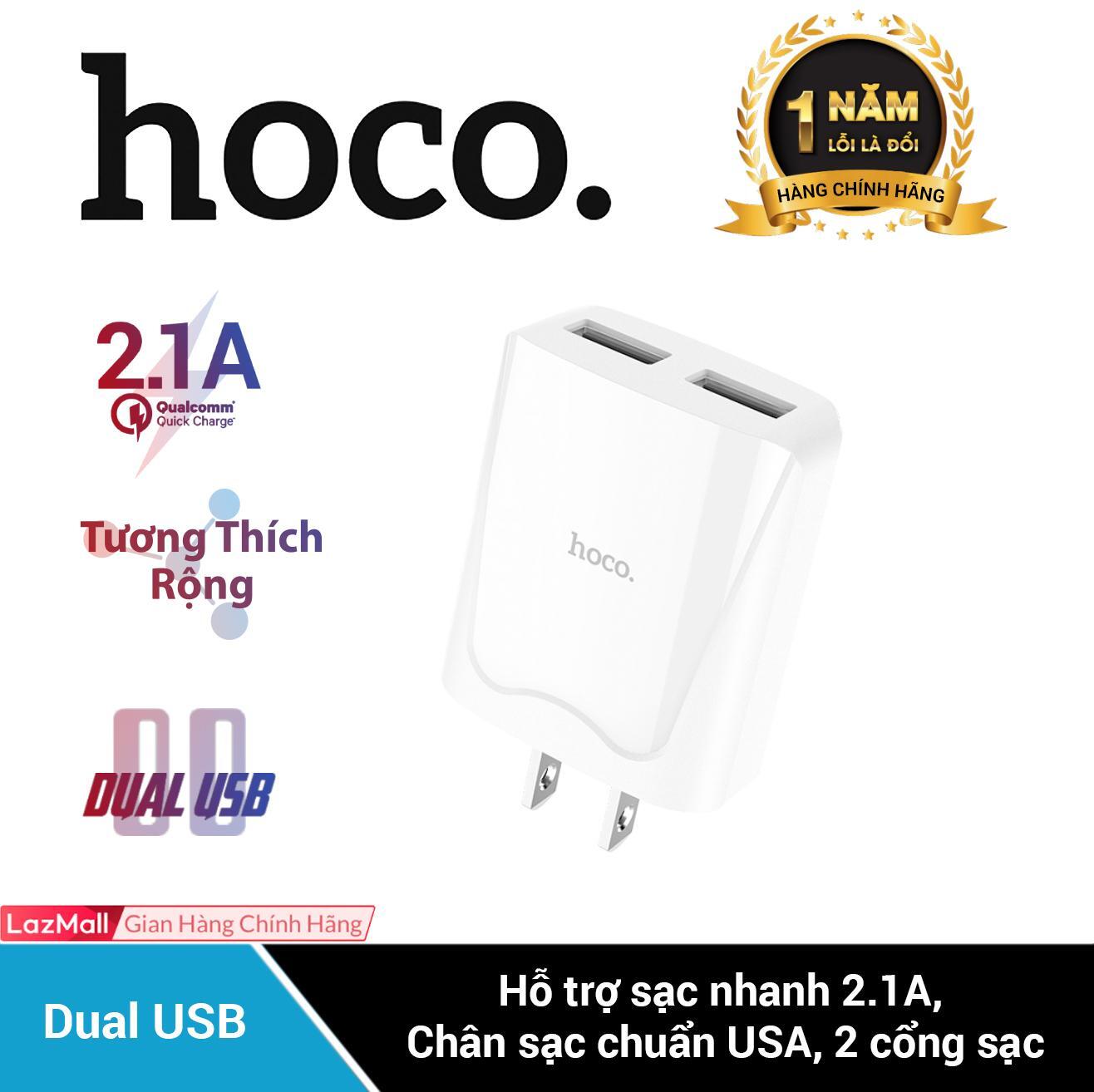 Cốc sạc 2 cổng Hoco C52