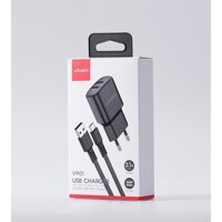 Cốc sạc 2 cổng USB (kèm cáp micro) Charger VP01 Black - HÀNG CHÍNH HÃNG BẢO HÀNH 12 THÁNG - BENKA