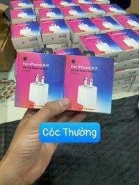 Cóc sạc 5W iPhone 8/ X loại thường rẻ fullbox hộp màu (cóc 1 cổng USB) [BH: 3 THÁNG] 5l9c11