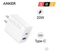 Cốc sạc Anker 2 cổng 1C&1A 20W model A2348