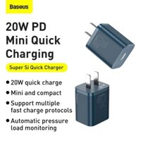 Cốc Sạc Baseus Super Si Mini Usb C Qc3.0 Pd 20w Sạc Nhanh Cho Điện Thoại Iphone 12