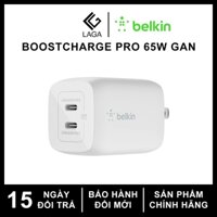 Cốc Sạc Belkin BoostCharge Pro 65W 2 Cổng USB-C PD 3.0 PPS GaN - WCH013dq