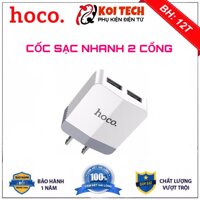 Cốc sạc củ sạc nhanh 2 cổng quick charge 3.0 hoco c13b Dual  - Output 3.4A