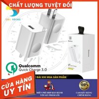 CỐC SẠC CỦ SẠC NHANH BASEUS 3A  24w quick charge 3.0 chống cháy - Chính hãng .