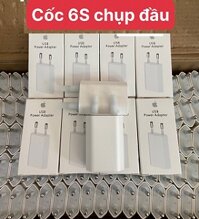 Cóc sạc Iphone 6S CHỤP ĐẦU -HỘP TÁO - DẸT