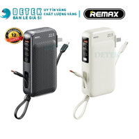 Cốc Sạc Kiêm Pin Dự Phòng Đa Năng REMAX RPP-105 10000mAh Sạc Nhanh QC3.0 PD Max 22.5W 1 Cổng Type C và Tích Hợp 2 Cáp Sạ