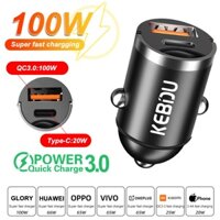 Cốc Sạc Nhanh 100W PD Type-C QC4.0 QC3.0 USB Kép Cho Iphone Huawei Xiaomi Samsung