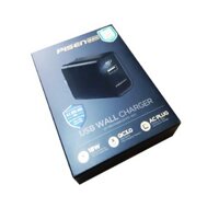 Cốc Sạc Nhanh 18W Hai Cổng Đầu Vào Usb PISEN Pro QP18 ( QC3.0/PD3.0 18W) - Chống cháy - Hàng chính hãng