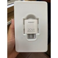 Cóc sạc nhanh 2 cổng Pisen HN291A hỗ trợ USB QC 3.0 và TypeC PD 20W chính hãng