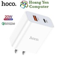 Cốc Sạc Nhanh 20W Hoco C97 2 Cổng Sạc (Cổng USB 18W + Cổng Type C 20W) - BH 6 Tháng Chính Hãng - Hoàng Yến Computer