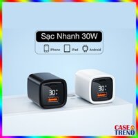 Cốc Sạc Nhanh 30W 2 Cổng Sạc - Màn Hinh LED - Sạc Nhanh PD 3.0 Cho iphone ipad QC 2.0 3.0 samsung AFC huawei FCP SCB