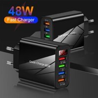 Cốc sạc nhanh 4 cổng 48W sử dụng cho nhiều loại điện thoại IPhone Samsung OPPO Vivo Xiaomi